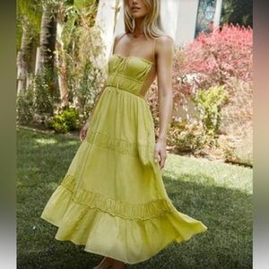 Elegant Green Backless Dress